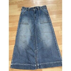 Pilcro And The Letterpress Anthropologie Size 29  High Rise Wide Leg Crop Jeans